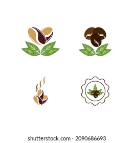 coffee bean icon vector illustration template