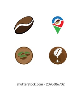 coffee bean icon vector illustration template