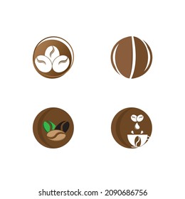 coffee bean icon vector illustration template