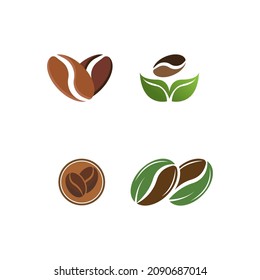 coffee bean icon vector illustration template