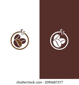 coffee bean icon vector illustration template