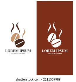 coffee bean icon vector illustration template