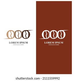 coffee bean icon vector illustration template