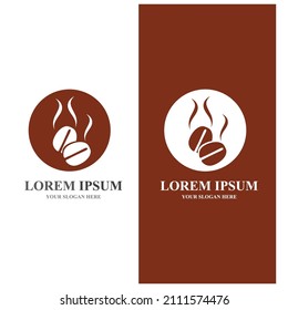 coffee bean icon vector illustration template