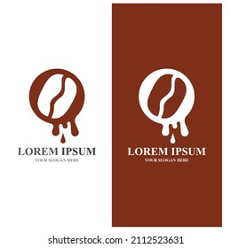 coffee bean icon vector illustration template