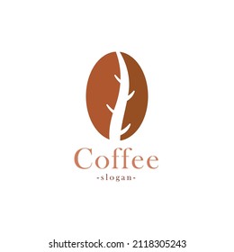 plantilla de ilustración del vector de icono de judías de café, plantilla 