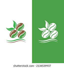 coffee bean icon vector illustration template