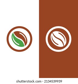 coffee bean icon vector illustration template