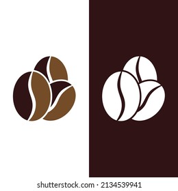 Vektorgrafik-Vektorgrafik-Vorlage für die Kaffeebohne