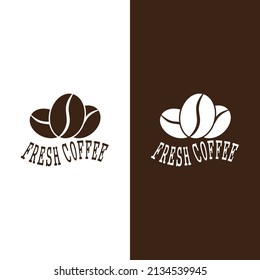 coffee bean icon vector illustration template