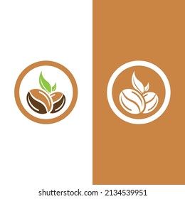Vektorgrafik-Vektorgrafik-Vorlage für die Kaffeebohne