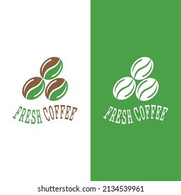 coffee bean icon vector illustration template