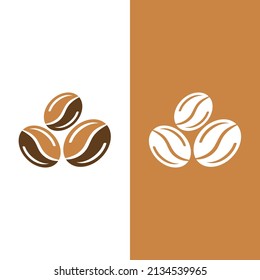 coffee bean icon vector illustration template