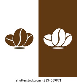 coffee bean icon vector illustration template