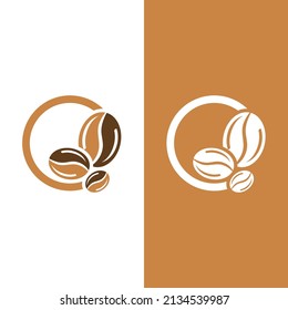 coffee bean icon vector illustration template