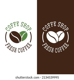 coffee bean icon vector illustration template