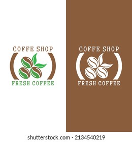 plantilla de ilustración del vector de icono de judías de café