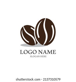 coffee bean icon vector illustration template