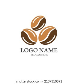 coffee bean icon vector illustration template