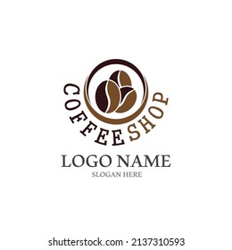 coffee bean icon vector illustration template