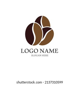 coffee bean icon vector illustration template
