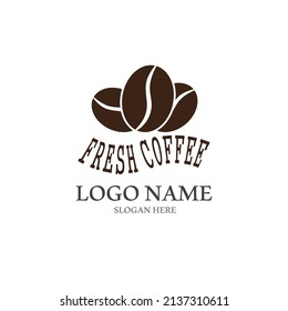 coffee bean icon vector illustration template