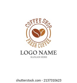 coffee bean icon vector illustration template