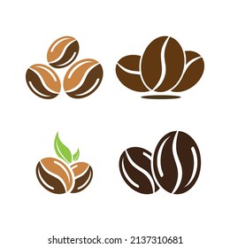 coffee bean icon vector illustration template