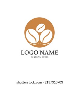 coffee bean icon vector illustration template