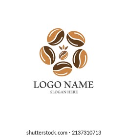 coffee bean icon vector illustration template