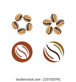 coffee bean icon vector illustration template