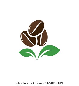 coffee bean icon vector illustration template