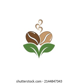 coffee bean icon vector illustration template