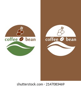 coffee bean icon vector illustration template