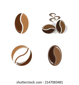 coffee bean icon vector illustration template