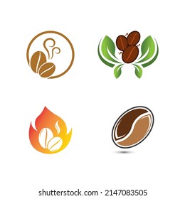 coffee bean icon vector illustration template