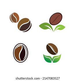coffee bean icon vector illustration template