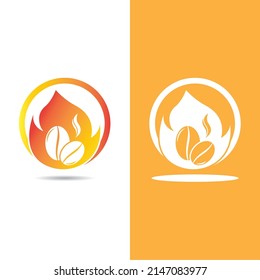 coffee bean icon vector illustration template