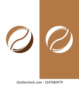 coffee bean icon vector illustration template