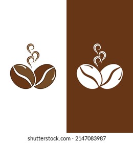 coffee bean icon vector illustration template