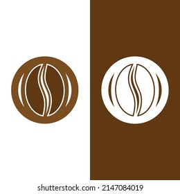 coffee bean icon vector illustration template