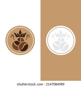 coffee bean icon vector illustration template