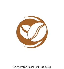 Vektorgrafik-Vektorgrafik-Vorlage für die Kaffeebohne
