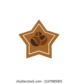 coffee bean icon vector illustration template