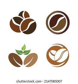 coffee bean icon vector illustration template