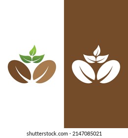 coffee bean icon vector illustration template