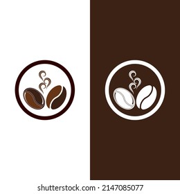 coffee bean icon vector illustration template