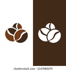 coffee bean icon vector illustration template