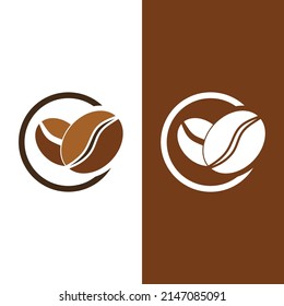 plantilla de ilustración del vector de icono de judías de café