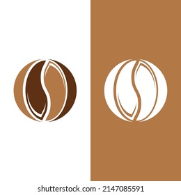 coffee bean icon vector illustration template